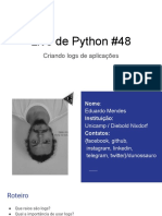 Live de Python #48: Criando Logs de Aplicações