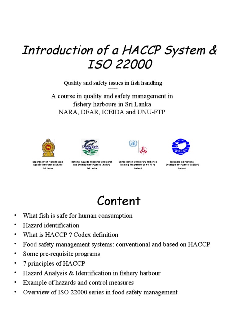 6 Introduction To HACCP System & ISO 22000 | PDF | Food Preparation ...