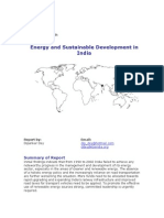 Energy and Sustainable Development in India