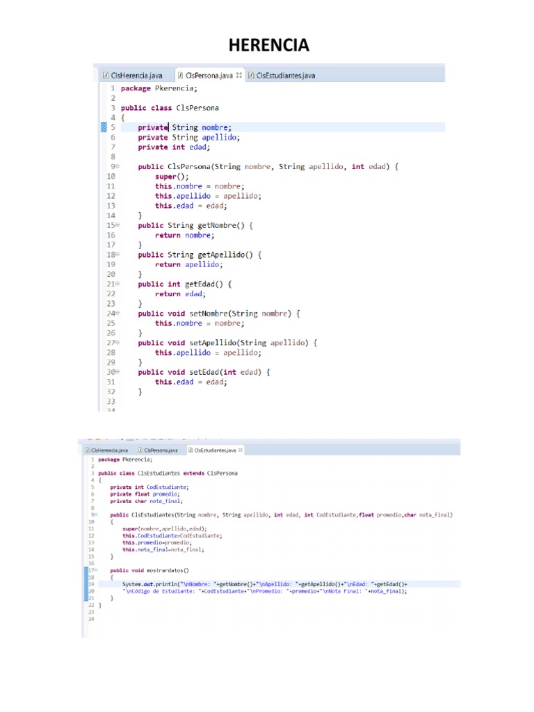 Introducción a la Herencia en Java | PDF | Herencia (Programación ...