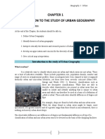 Introduction To The Study of Urban Geography: Learning Outcomes