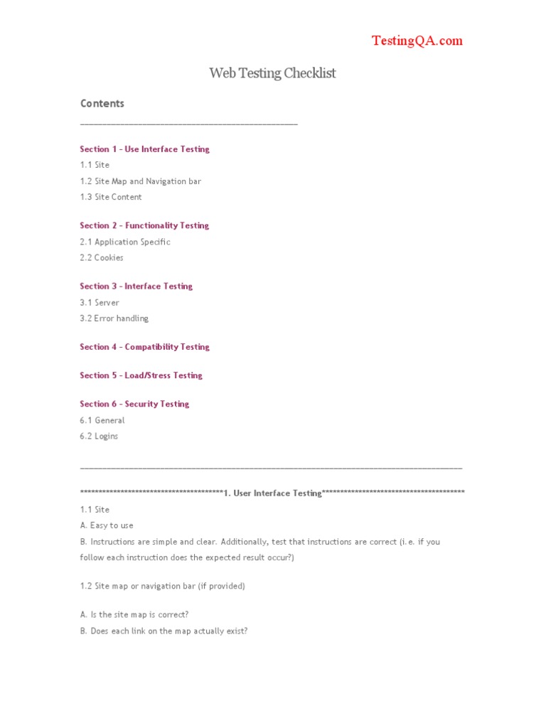 Web Testing Checklist | PDF | Http Cookie | Login