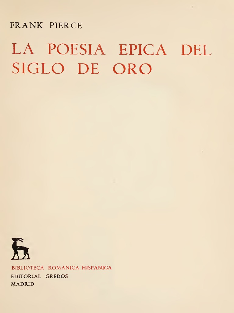 En Las Buenas Enlas Malas Y En Las Peores PIERCE F - La Poesia Epica Del Siglo de Oro | PDF | Miguel De Cervantes |  Poesía