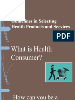 1.guidelines in Selecting Health Products and Services