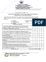 D Epartment of Education: Suggested Assessment Tool On Teachers' Foundational Knowledge in Teaching Reading