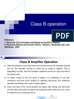 Analog Electronics Class - B - Operation