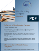 Manufacturing Company Functions