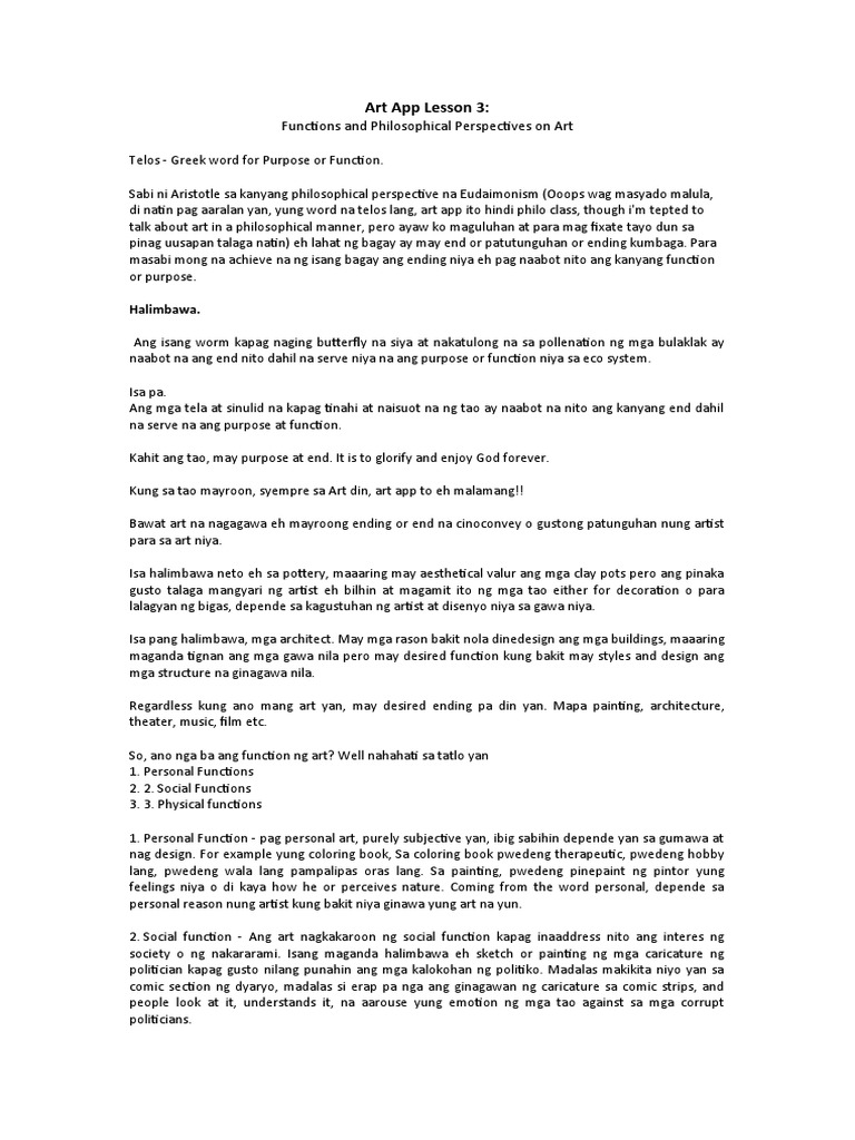 Art App Lesson 3 Halimbawa Pdf