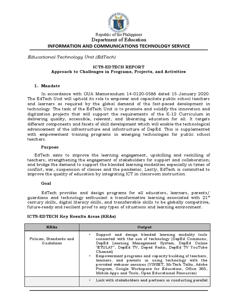 EDTECH OUA Report Approach To Challenges in PPAs 2 With Esign | PDF |  Educational Technology | Learning