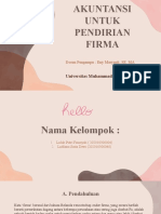 Akuntansi Untuk Pendirian Firma