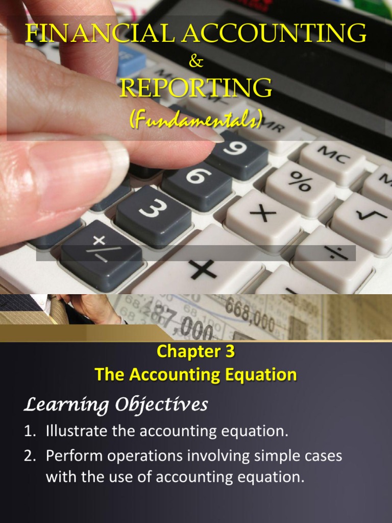 Chapter 3 The Accounting Equation | PDF