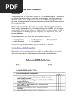 Self Assessed Skills Audit