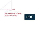 Schedule 15 WTG Manufacturer Specifications (IaPet-WPP1)