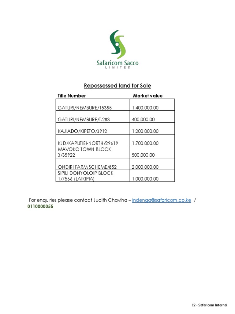 Repossessed Land For Sale PDF