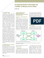 The Techno-Financial Model To Determine The Financial Viability of Biomass Power Plants