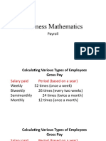 Business Mathematics: Payroll