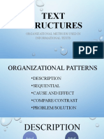 Text Structures: Organizational Methods Used in Informational Texts