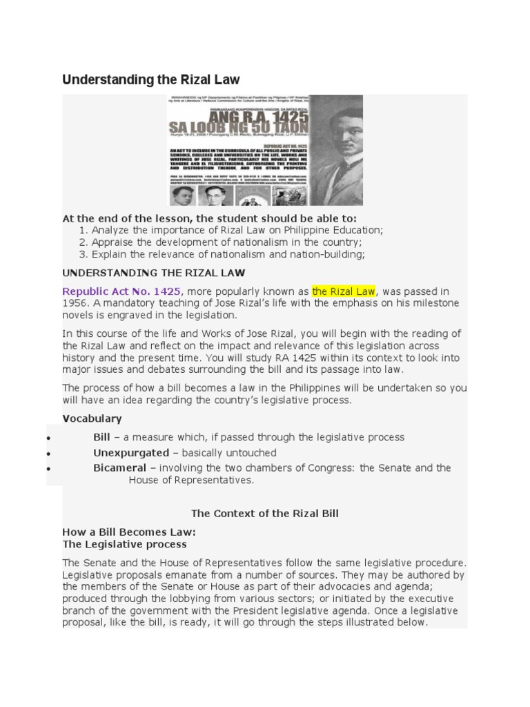 Introduction To The Course (Republic Act 1425) | PDF