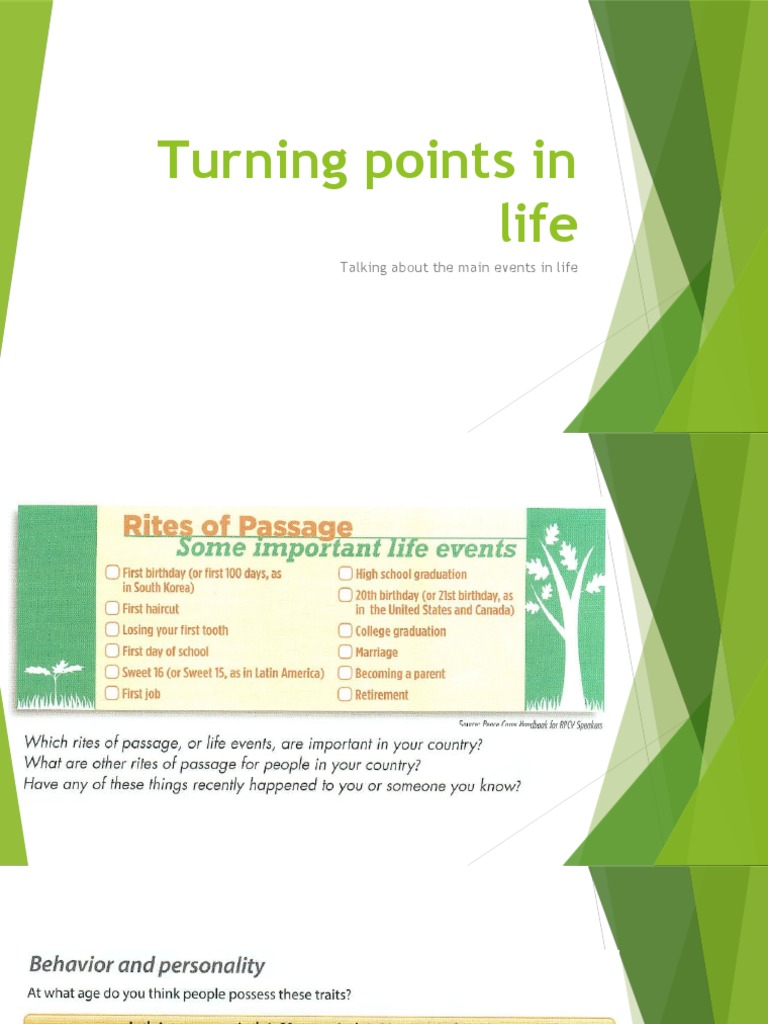 Key Life Turning Points Explained | PDF
