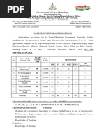 Notice of Vacancies in Legal Metrology Department