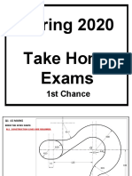 Spring 2020 Take Home Exams 1st Chance