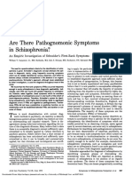 Symptoms Schizophrenia?: Pathognomonic