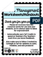 Stress Management: Worksheets/Handouts