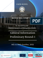General Information Preliminary Round-1: 8th To 10th October, 2021