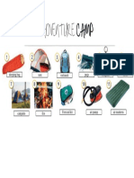 Dventure Camp: Sleeping Bag Tent Rucksack Pegs Compass Torch Torch