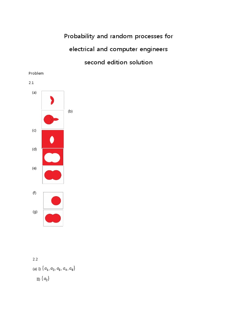 Solutions for Probability Processes 2nd Ed. | PDF | Statistics ...