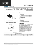 Sctwa50N120: Silicon Carbide Power Mosfet 1200 V, 65 A, 59 Mω (Typ., Tj=150 °C) In An Hip247™ Long Leads Package