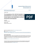 The Jurisprudence of The 1992 Rio Declaration On Environment and