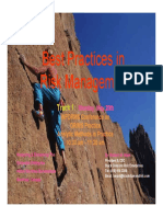 Best Practices in Risk Management