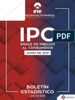 Boletin Estadistico Ipc Indice de Precios Al Consumidor Junio 2021