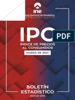 Boletin Estadistico Ipc Indice de Precios Al Consumidor Marzo 2021