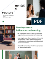 Developmental and Social Factors that Influence Learning