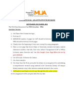 BML 202/ BCM 126 - Quantitative Techniques September-December, 2021 Instructions