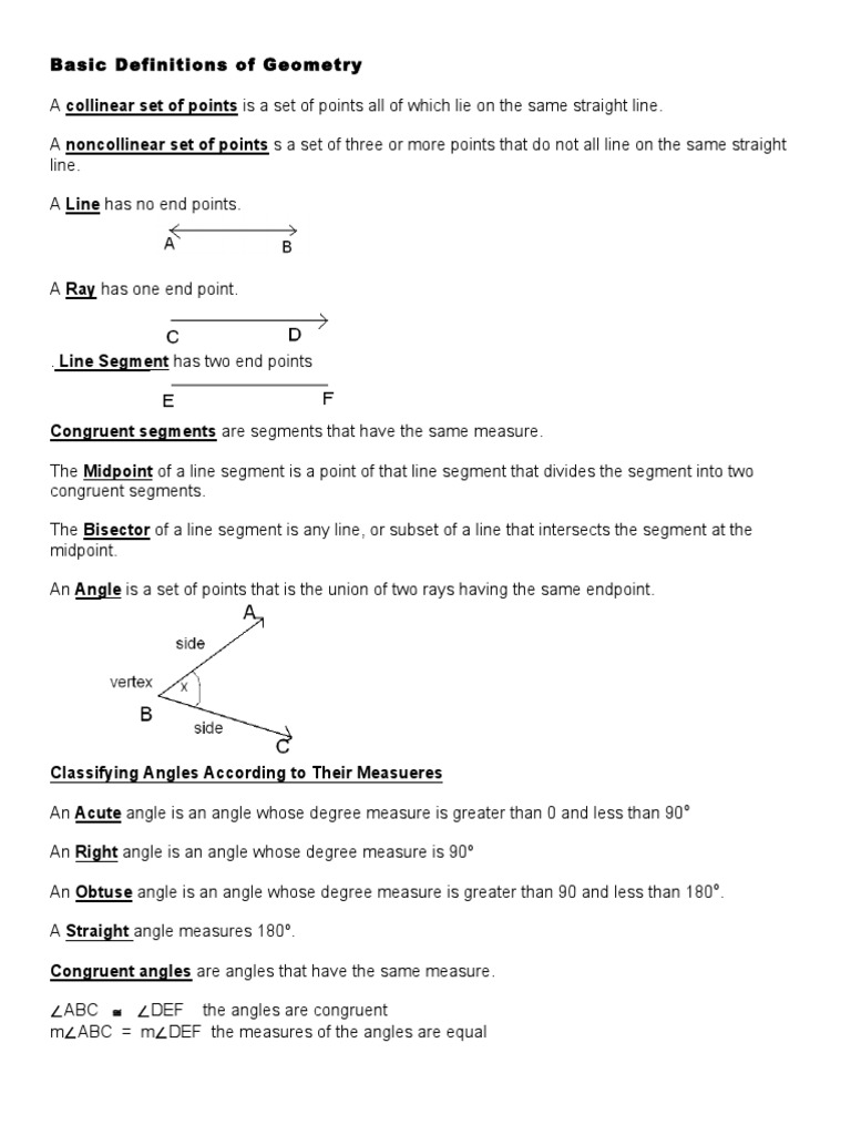 2015 Basic Geometry Answers | PDF | Line (Geometry) | Elementary Geometry