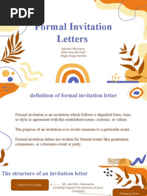 Formal Invitation Letter PPT