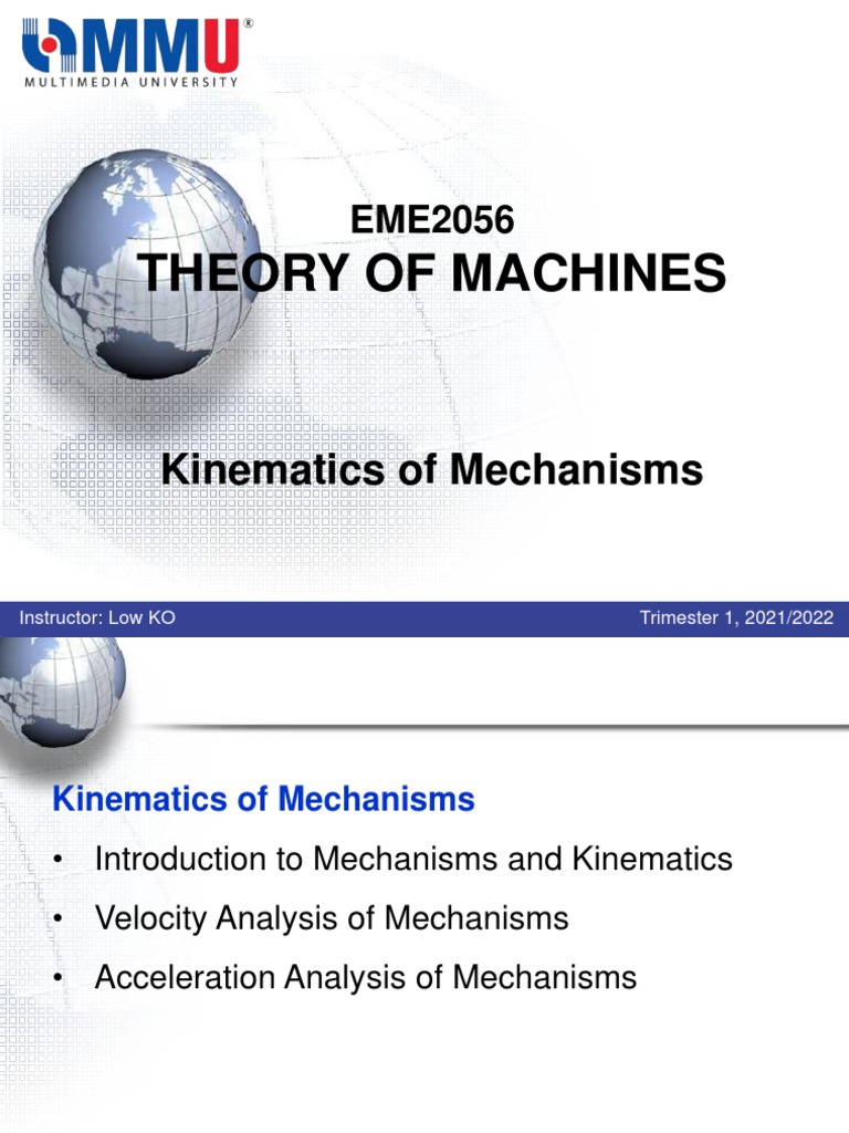 Kinematics of Mechanisms - Lecture 3 | PDF | Acceleration | Velocity