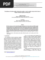 The Influence of System Quality, Information Quality, E-Service Quality and Perceived Value On Shopee Consumer Loyalty in Padang City