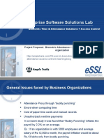 Enterprise Software Solutions Lab: Biometric Time & Attendance Solutions + Access Control
