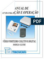 Manual de instalação e operação do vídeo porteiro coletivo digital ELITHE