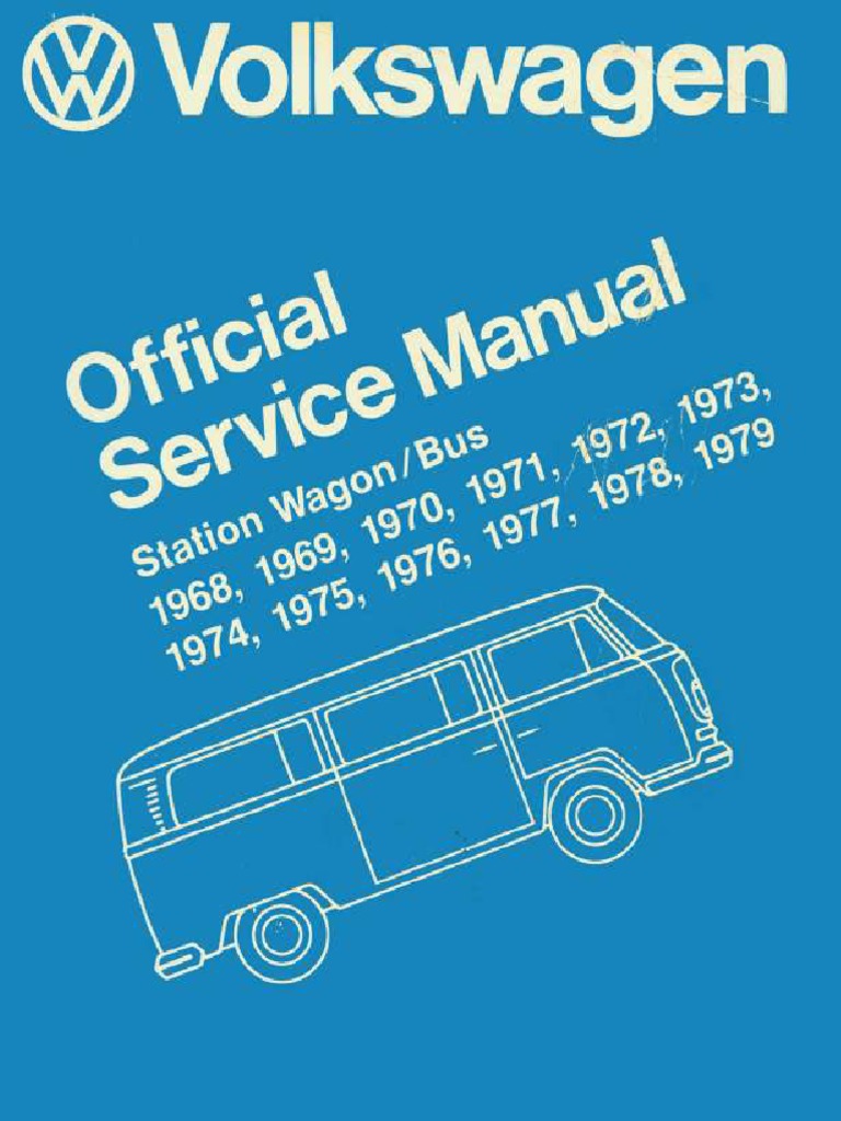REPAIR MANUAL - VW T3 Transporter Bus 1,9 Litre - AU