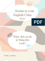 Welcome To Your English Class: BRO 2021-II