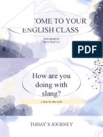 Welcome To Your English Class: 8Th Session Practice 1/2