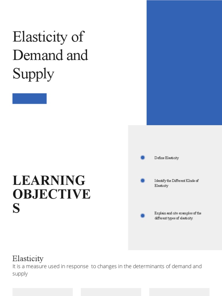 Understanding Demand and Supply Elasticity | PDF | Elasticity ...