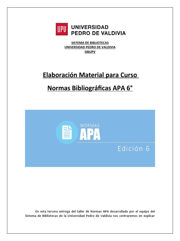 Material para Curso Norma Bibliográfica APA 6° Tablas y Figuras PDF