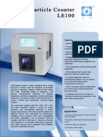 LE100 Liquid Particle Counter Features and Specifications