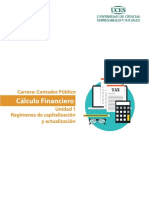 Cálculo Financiero - Regímenes de Capitalización y Actualización